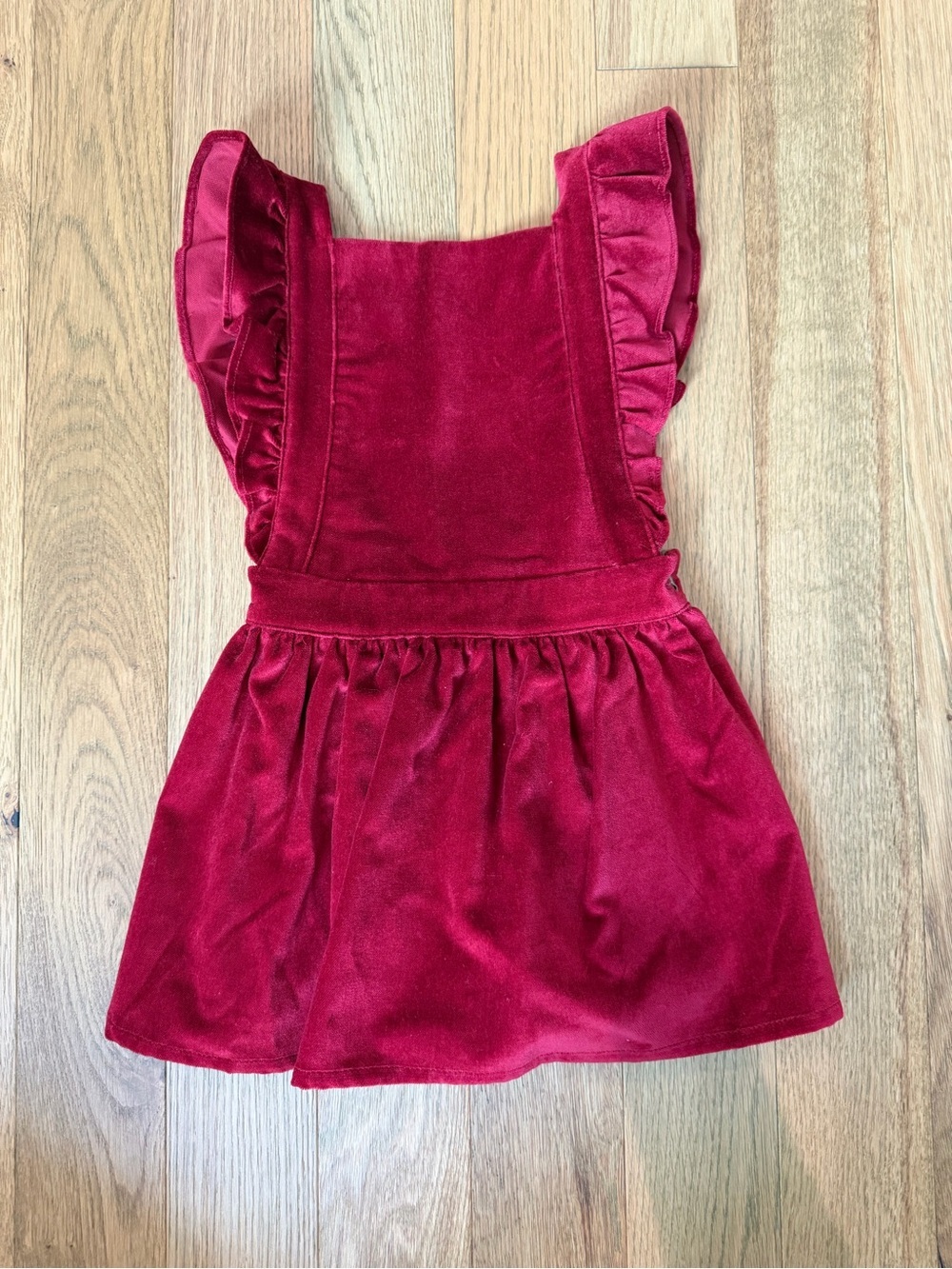 ❤️ La Coqueta Cora Cherry Velvet Pinafore Dress 2T - Picture 5 of 8